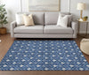 Piper Looms Chantille Geometric ACN931 Navy Machine Washable Area Rug Lifestyle Image Feature