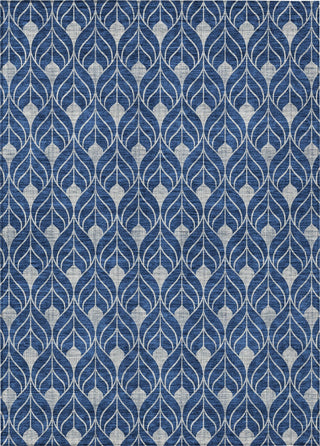 Piper Looms Chantille Geometric ACN931 Navy Machine Washable Area Rug main image