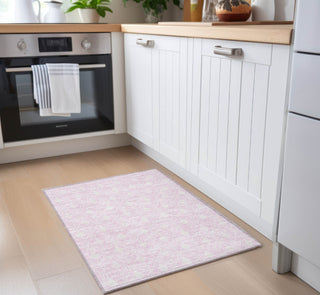 Piper Looms Chantille Geometric ACN931 Pink Machine Washable Area Rug Scatter Lifestyle Image Feature