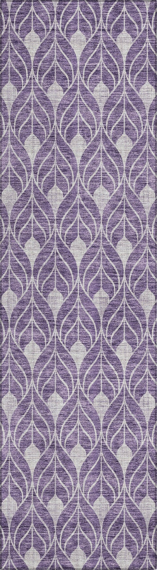 Piper Looms Chantille Geometric ACN931 Purple Machine Washable Area Rug Runner Main Image