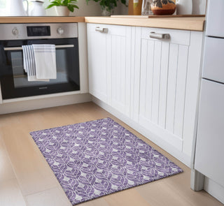 Piper Looms Chantille Geometric ACN931 Purple Machine Washable Area Rug Scatter Lifestyle Image Feature