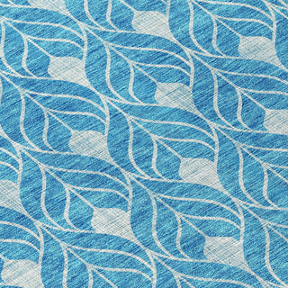 Piper Looms Chantille Geometric ACN931 Teal Machine Washable Area Rug Swatch Image