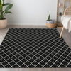 Piper Looms Chantille Diamonds ACN932 Black Machine Washable Area Rug Lifestyle Image Feature