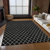 Piper Looms Chantille Diamonds ACN932 Black Machine Washable Area Rug Lifestyle Image Feature
