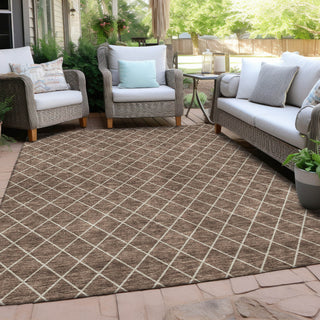 Piper Looms Chantille Diamonds ACN932 Brown Machine Washable Area Rug Outdoor Lifestyle Image Feature