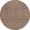 Piper Looms Chantille Diamonds ACN932 Brown Machine Washable Area Rug Round Main Image