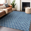 Piper Looms Chantille Diamonds ACN932 Denim Machine Washable Area Rug Lifestyle Image Feature