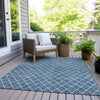 Piper Looms Chantille Diamonds ACN932 Denim Machine Washable Area Rug Outdoor Lifestyle Image Feature