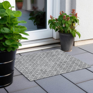 Piper Looms Chantille Diamonds ACN932 Gray Machine Washable Area Rug Scatter Outdoor Lifestyle Image Feature