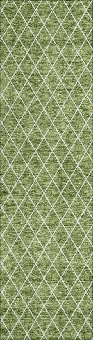 Piper Looms Chantille Diamonds ACN932 Green Machine Washable Area Rug Runner Main Image