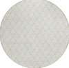 Piper Looms Chantille Diamonds ACN932 Ivory Machine Washable Area Rug Round Main Image