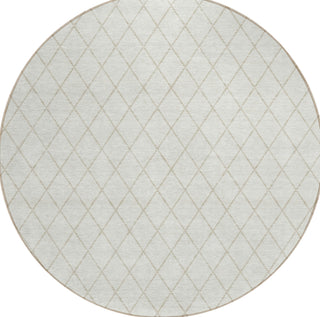 Piper Looms Chantille Diamonds ACN932 Ivory Machine Washable Area Rug Round Main Image