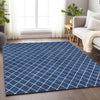 Piper Looms Chantille Diamonds ACN932 Navy Machine Washable Area Rug Lifestyle Image Feature