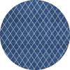 Piper Looms Chantille Diamonds ACN932 Navy Machine Washable Area Rug Round Main Image