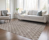 Piper Looms Chantille Diamonds ACN932 Taupe Machine Washable Area Rug Lifestyle Image Feature