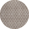 Piper Looms Chantille Diamonds ACN932 Taupe Machine Washable Area Rug Round Main Image