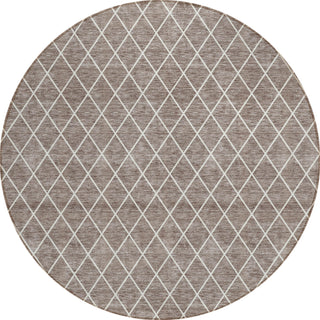 Piper Looms Chantille Diamonds ACN932 Taupe Machine Washable Area Rug Round Main Image