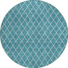 Piper Looms Chantille Diamonds ACN932 Teal Machine Washable Area Rug Round Main Image