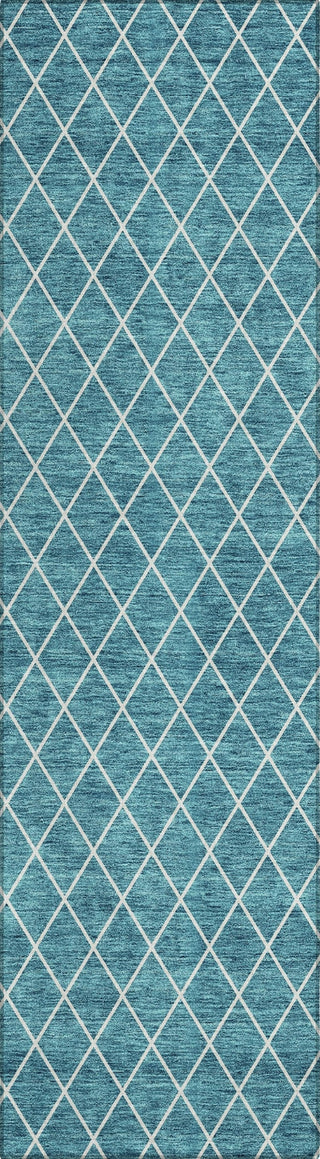 Piper Looms Chantille Diamonds ACN932 Teal Machine Washable Area Rug Runner Main Image
