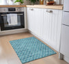 Piper Looms Chantille Diamonds ACN932 Teal Machine Washable Area Rug Scatter Lifestyle Image Feature