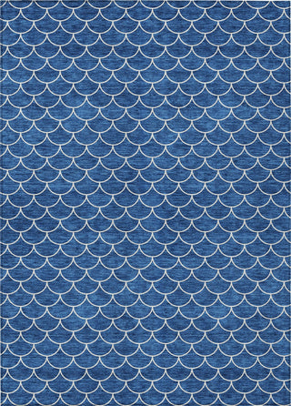 Piper Looms Chantille Geometric ACN933 Blue Machine Washable Area Rug main image