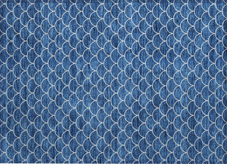 Piper Looms Chantille Geometric ACN933 Blue Machine Washable Area Rug Scatter Main Image