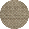 Piper Looms Chantille Geometric ACN933 Brown Machine Washable Area Rug Round Main Image