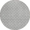 Piper Looms Chantille Geometric ACN933 Gray Machine Washable Area Rug Round Main Image