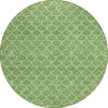 Piper Looms Chantille Geometric ACN933 Green Machine Washable Area Rug Round Main Image
