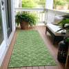 Piper Looms Chantille Geometric ACN933 Green Machine Washable Area Rug Runner Outdoor Lifestyle Image Feature