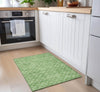 Piper Looms Chantille Geometric ACN933 Green Machine Washable Area Rug Scatter Lifestyle Image Feature