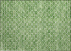 Piper Looms Chantille Geometric ACN933 Green Machine Washable Area Rug Scatter Main Image