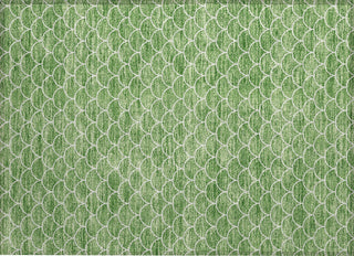Piper Looms Chantille Geometric ACN933 Green Machine Washable Area Rug Scatter Main Image