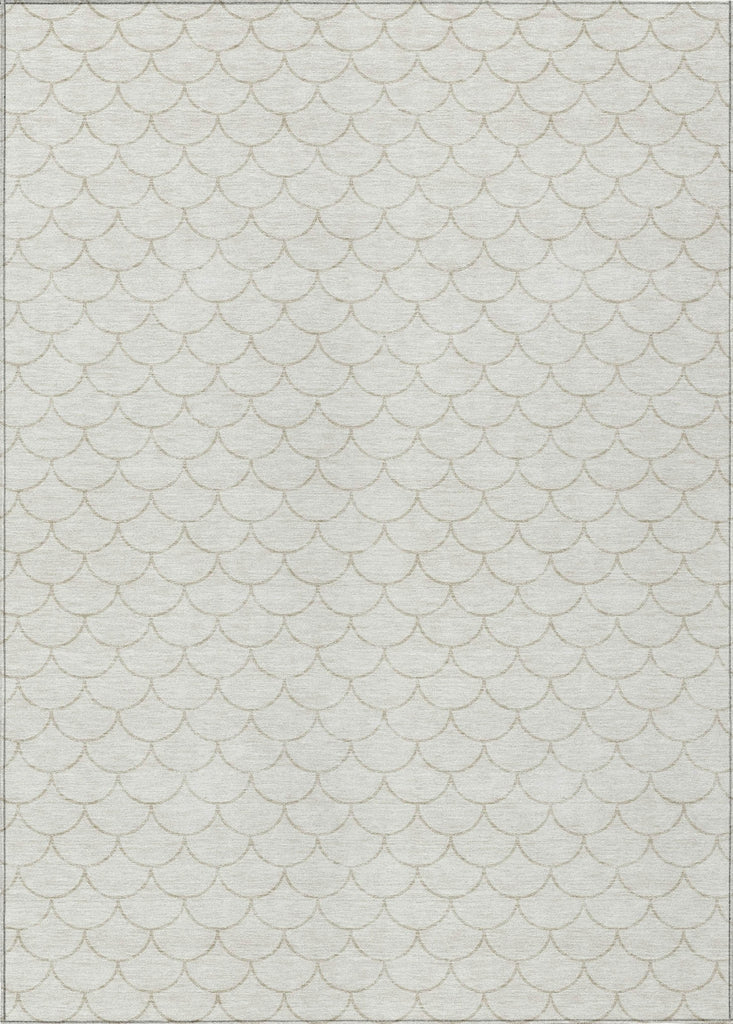 Piper Looms Chantille Geometric ACN933 Ivory Machine Washable Area Rug main image