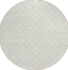 Piper Looms Chantille Geometric ACN933 Ivory Machine Washable Area Rug Round Main Image