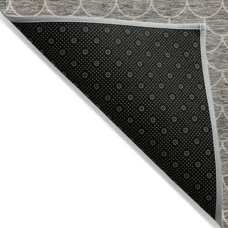 Piper Looms Chantille Geometric ACN933 Taupe Machine Washable Area Rug Backing Image