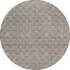 Piper Looms Chantille Geometric ACN933 Taupe Machine Washable Area Rug Round Main Image