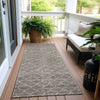 Piper Looms Chantille Geometric ACN933 Taupe Machine Washable Area Rug Runner Outdoor Lifestyle Image Feature