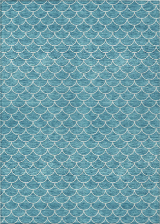 Piper Looms Chantille Geometric ACN933 Teal Machine Washable Area Rug main image
