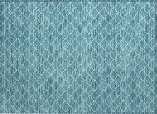 Piper Looms Chantille Geometric ACN933 Teal Machine Washable Area Rug Scatter Main Image