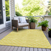 Piper Looms Chantille Geometric ACN933 Yellow Machine Washable Area Rug Outdoor Lifestyle Image Feature