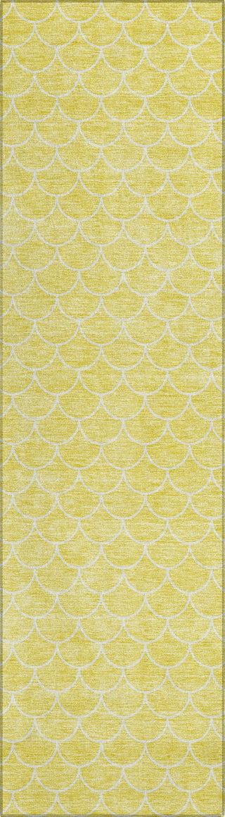 Piper Looms Chantille Geometric ACN933 Yellow Machine Washable Area Rug Runner Main Image