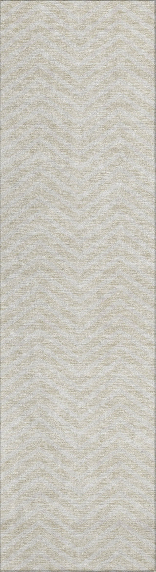 Piper Looms Chantille Chevron ACN934 Beige Machine Washable Area Rug Runner Main Image