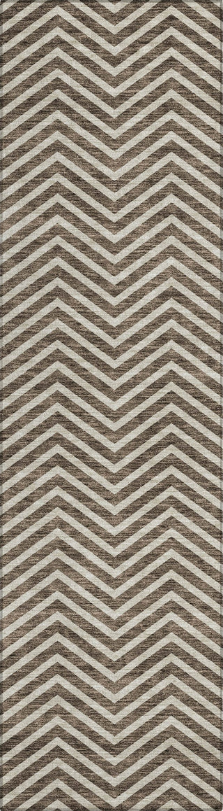 Piper Looms Chantille Chevron ACN934 Brown Machine Washable Area Rug Runner Main Image