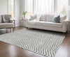 Piper Looms Chantille Chevron ACN934 Gray Machine Washable Area Rug Lifestyle Image Feature