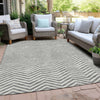 Piper Looms Chantille Chevron ACN934 Gray Machine Washable Area Rug Outdoor Lifestyle Image Feature