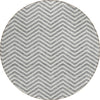 Piper Looms Chantille Chevron ACN934 Gray Machine Washable Area Rug Round Main Image