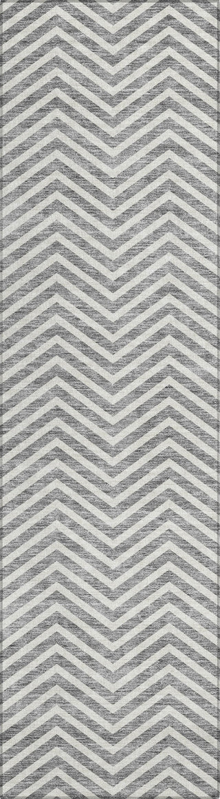 Piper Looms Chantille Chevron ACN934 Gray Machine Washable Area Rug Runner Main Image