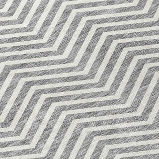 Piper Looms Chantille Chevron ACN934 Gray Machine Washable Area Rug Swatch Image