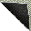 Piper Looms Chantille Chevron ACN934 Green Machine Washable Area Rug Backing Image